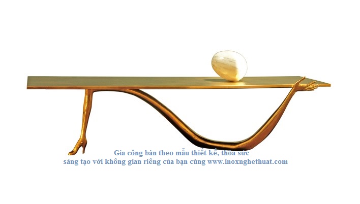 Bàn inox cao cấp F2 Decor - BD BARCELONA SALVADOR DALÍ LEDA LOW TABLE