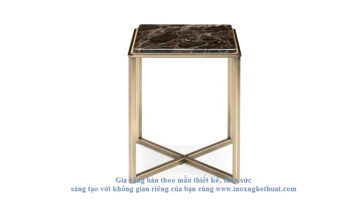 OASIS KENT SIDE TABLE. Làm khung inox vàng đồng