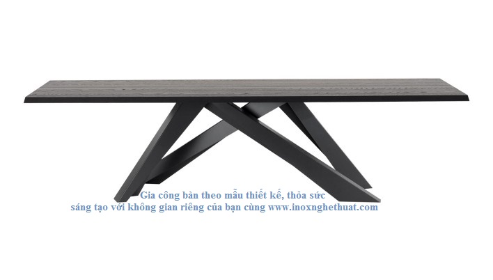 Bàn inox cao cấp F2 Decor - BONALDO BIG DINING TABLE - ANTHRACITE