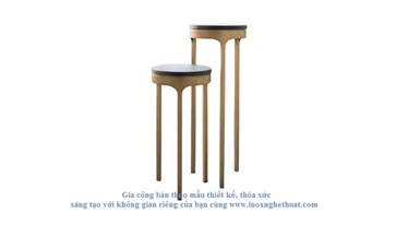 LA FIBULE SET OF 2 CANYON HIGH TABLES. Gia công inox cao cấp The luk 0982 620 546