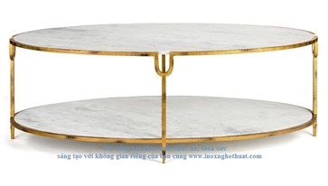 Bàn inox cao cấp F2 Decor - IRON & STONE COFFEE TABLE