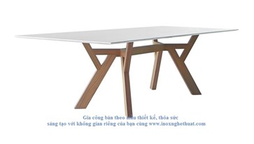 Bàn inox cao cấp F2 Decor - BROSS TRIGONO RECTANGULAR DINING TABLE