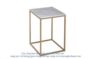 KENTISH SQUARE SIDE TABLE. Làm khung inox vàng đồng