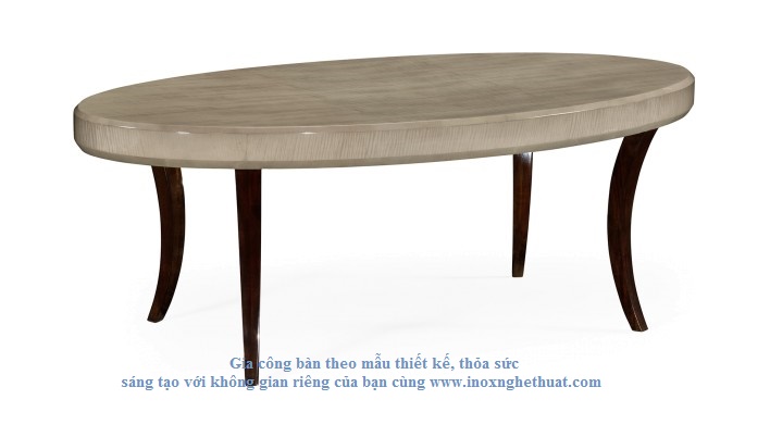 Bàn inox cao cấp F2 Decor - JONATHAN CHARLES OPERA ART DECO OVAL COFFEE TABLE