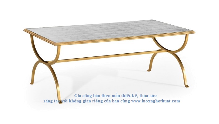 Bàn inox cao cấp JONATHAN CHARLES EGLOMISE COFFEE TABLE