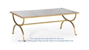 Bàn inox cao cấp JONATHAN CHARLES EGLOMISE COFFEE TABLE