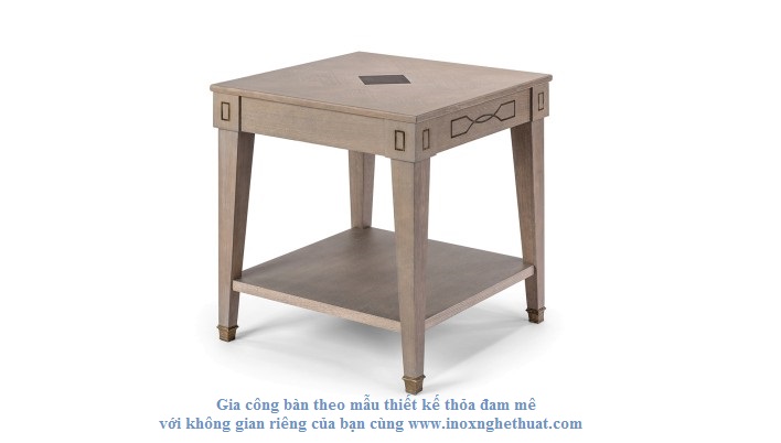 JUSTIN VAN BREDA ASCOT SIDE TABLE. Làm khung inox vàng đồng