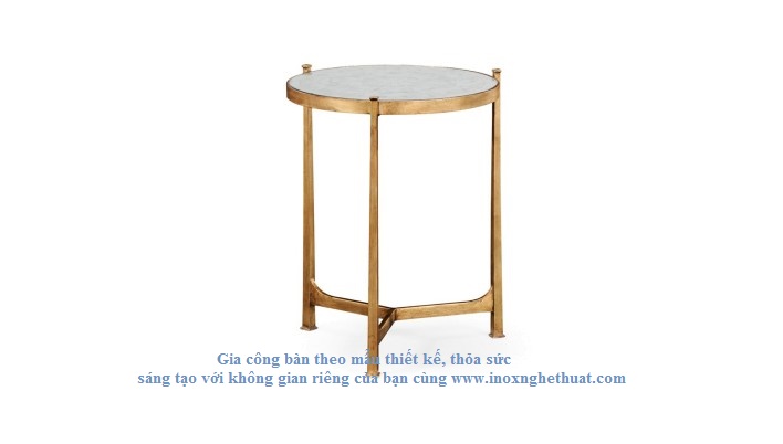 JONATHAN CHARLES EGLOMISE SIDE TABLES. Làm khung inox vàng đồng