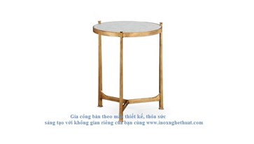 JONATHAN CHARLES EGLOMISE SIDE TABLES. Làm khung inox vàng đồng