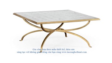 Bàn inox cao cấp JONATHAN CHARLES EGLOMISE SQUARE COFFEE TABLE