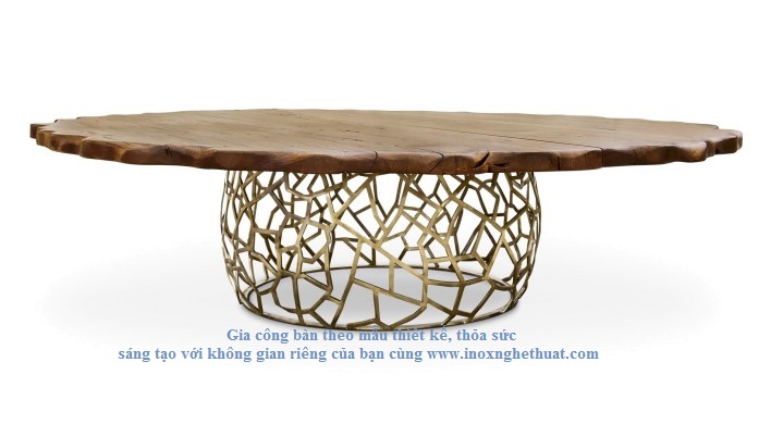 Bàn inox cao cấp F2C decor - BRABBU APIS DINING TABLE - LARGE