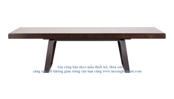 Bàn inox cao cấp F2 Decor - SELVA VENDOME CROSS BASE EXTENDABLE DINING TABLE