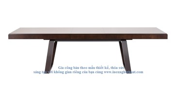 Bàn inox cao cấp F2 Decor - SELVA VENDOME CROSS BASE EXTENDABLE DINING TABLE