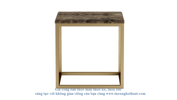 SIGNORINI & COCO THEO SIDE TABLE.  Làm khung inox vàng đồng