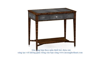 JONATHAN CHARLES ART DECO FAUX SHAGREEN SOFA TABLE Gia công inox cao cấp The luk 0982 620 546