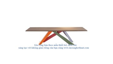 Bàn inox cao cấp F2 Decor - BONALDO BIG DINING TABLE - MULTICOLOURED